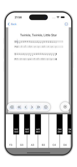 Sheet Music Editor - Screenshot